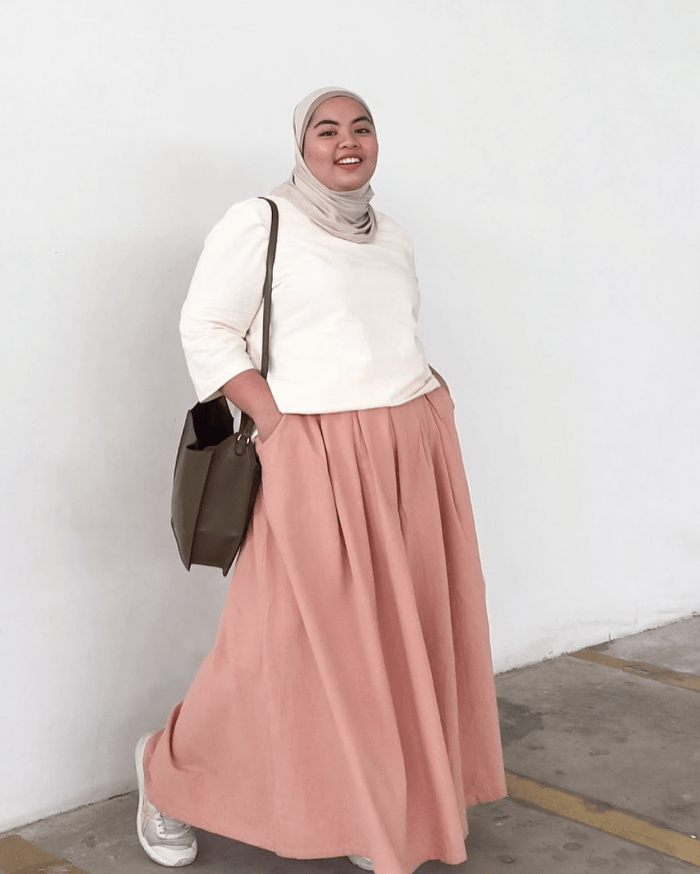 ootd hijab untuk wanita gemuk