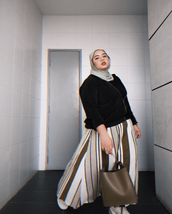 ootd hijab untuk wanita gemuk